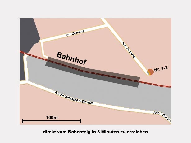 Bequem vom Bahnhof zum Grundstück